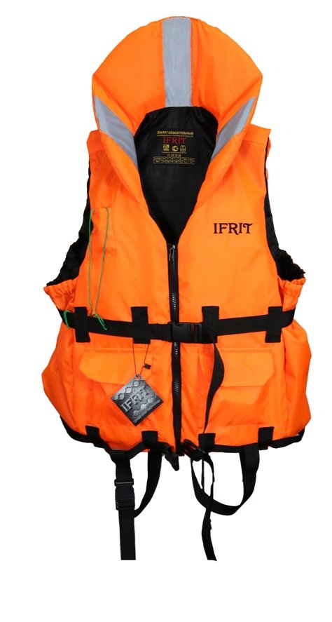 Жилет спасательный "Ifrit-50", цв. оранжевый, тк. Оксфорд 240D,